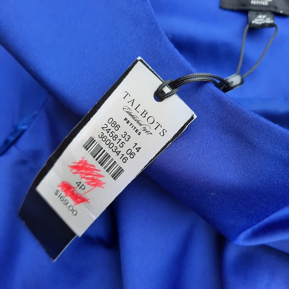 Talbots High Neck Twist Front Sleeveless Short Dress Wedding MOB Spring 4P NEW - Picture 10 of 13